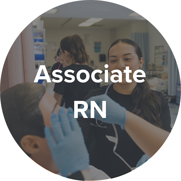 transparent image of tvcc nursing students with the words associate rn on top of itrn